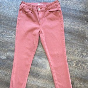 Mid-Rise Rockstar Skinny Jeans - Dust Rose